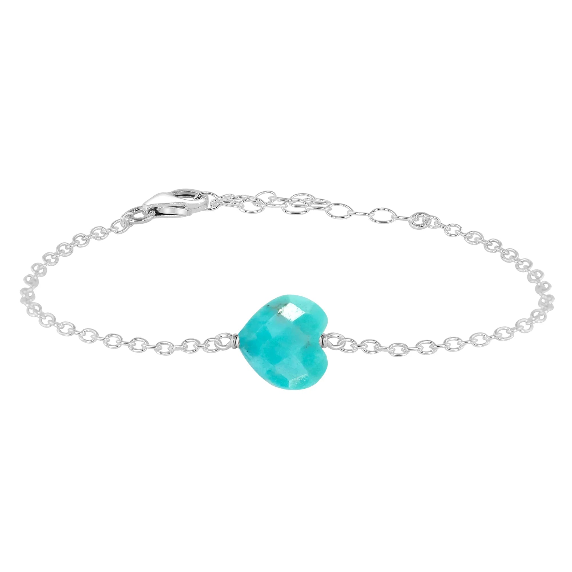 Turquoise Crystal Heart Bracelet