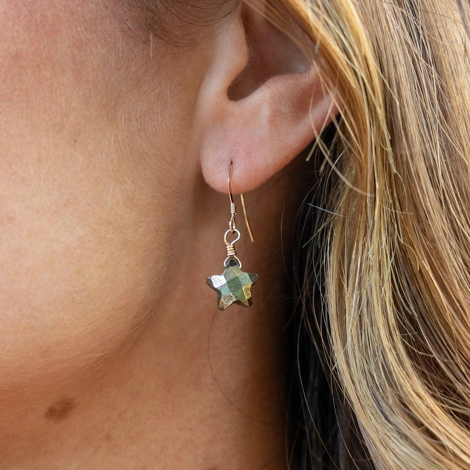 Little Pyrite Crystal Star Jewellery Set