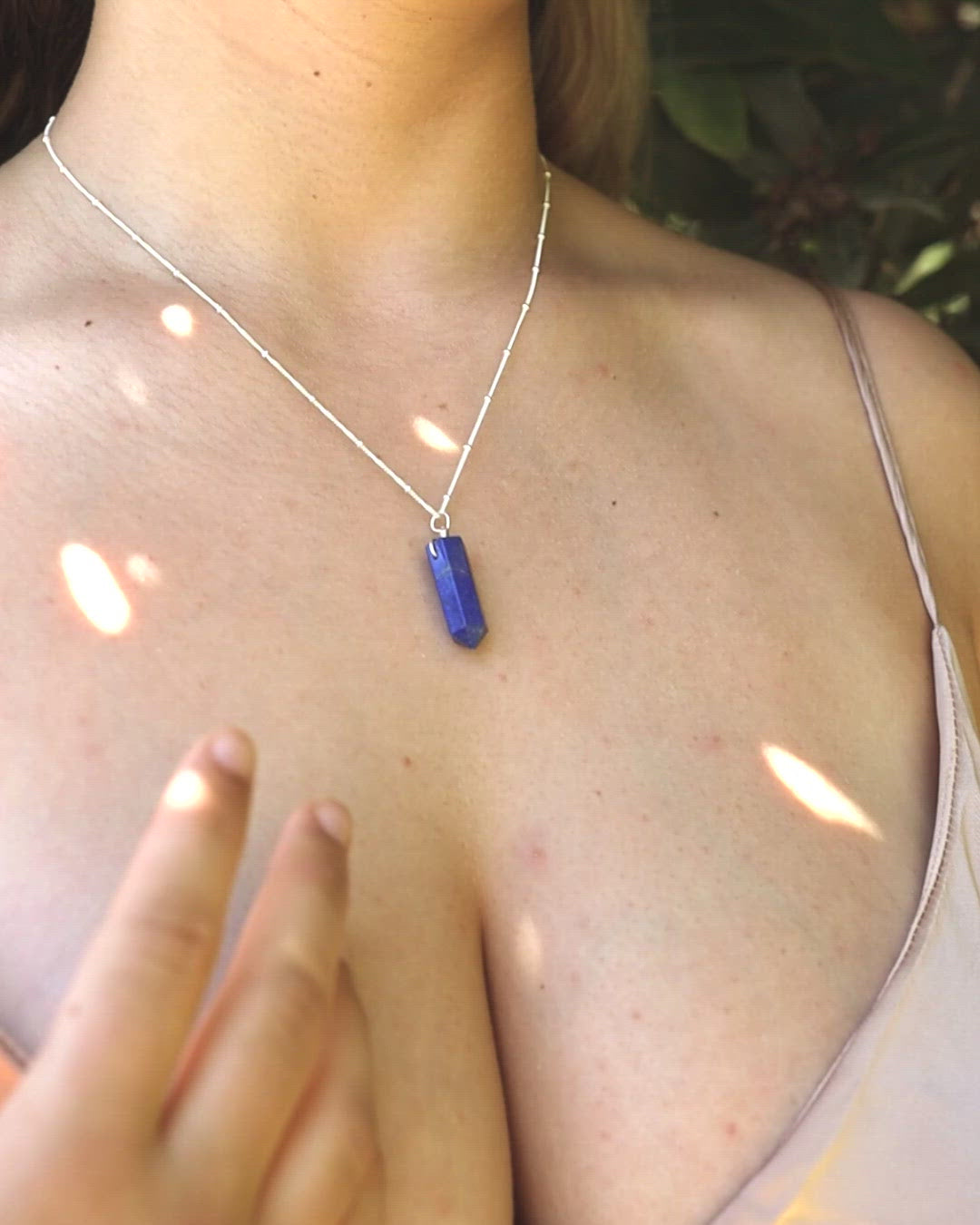 Lapis Lazuli Gemstone Generator Tower Point Pendant Necklace