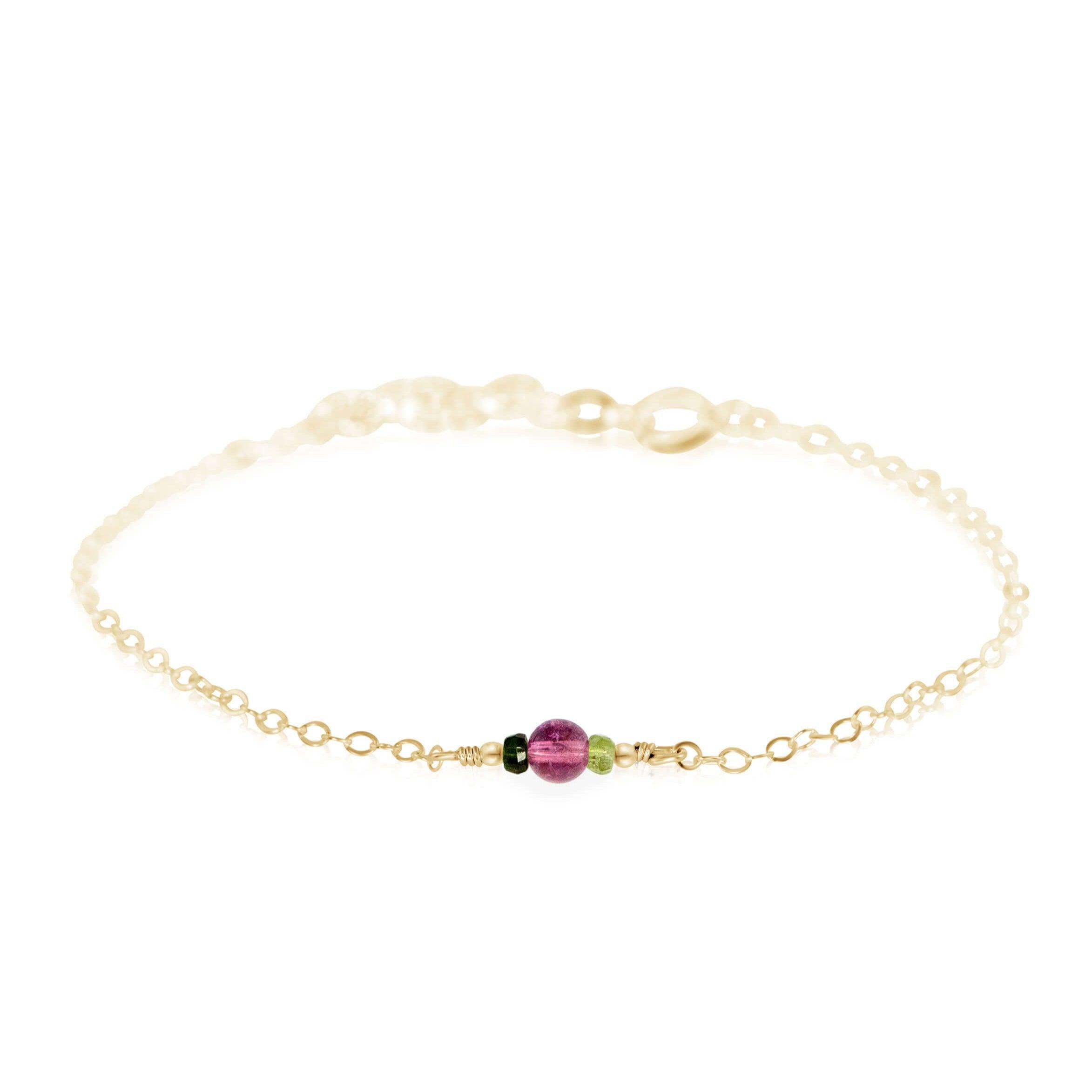 Dainty Anklet - 14K Gold Fill - Luna Tide Handmade Jewellery