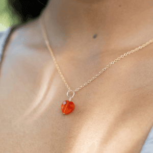 Crystal Heart Necklaces - Luna Tide Handmade Crystal Jewellery