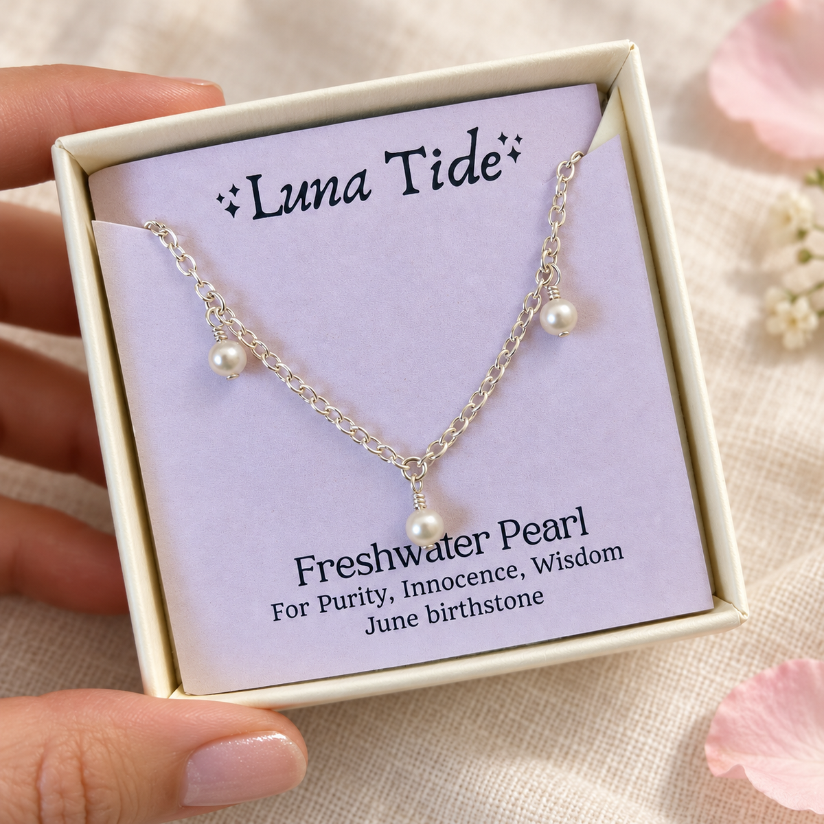 Boho White Freshwater Pearl Bead Drop Anklet