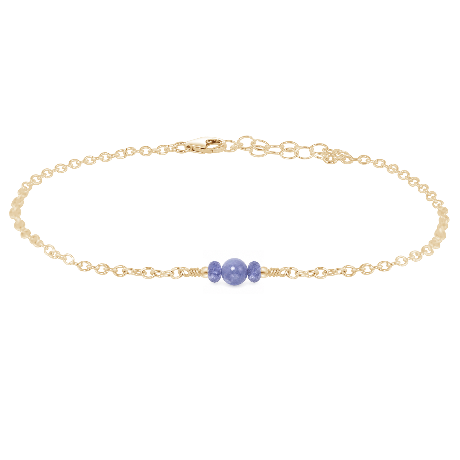 Dainty Tanzanite Gemstone Anklet