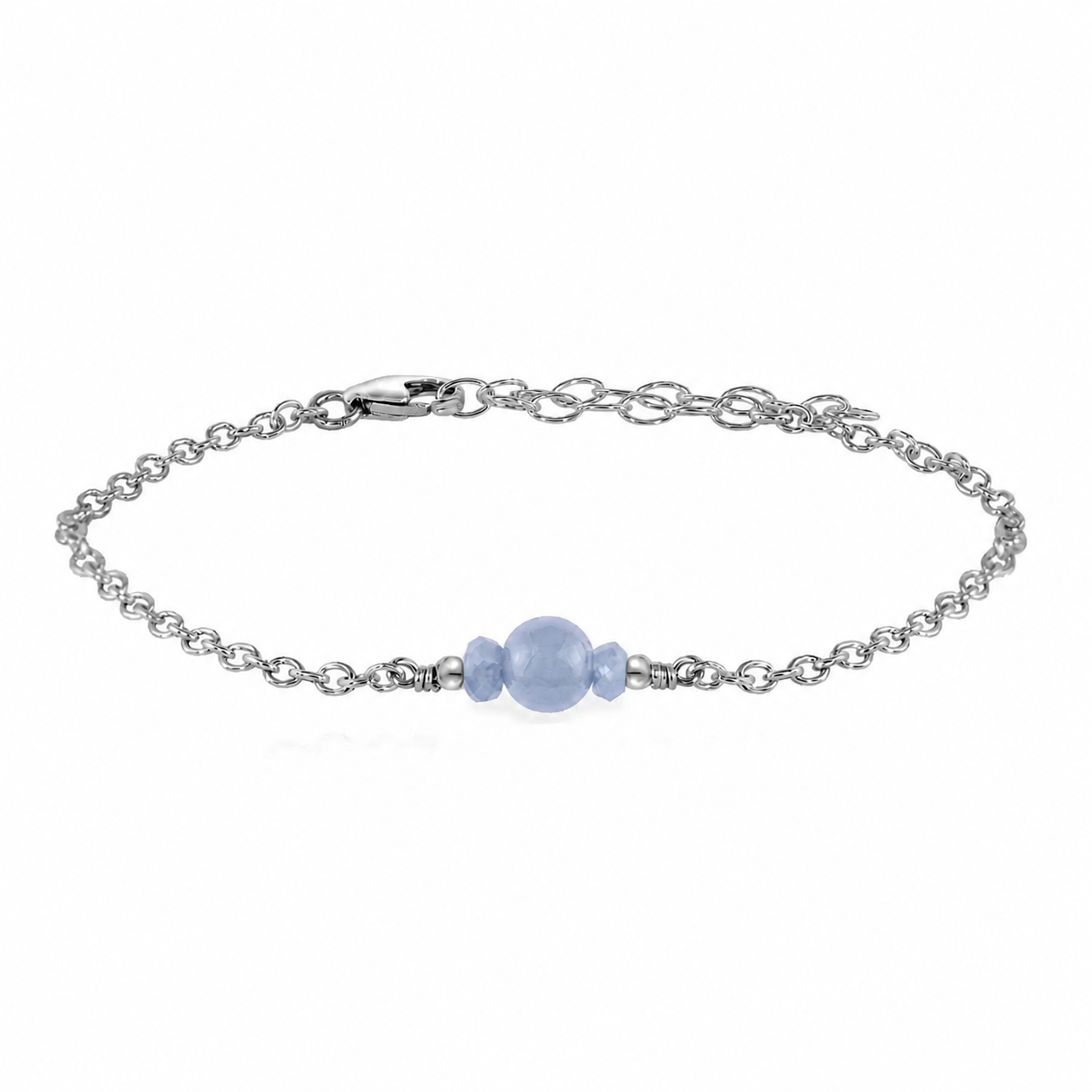 Dainty Angelite Gemstone Bracelet