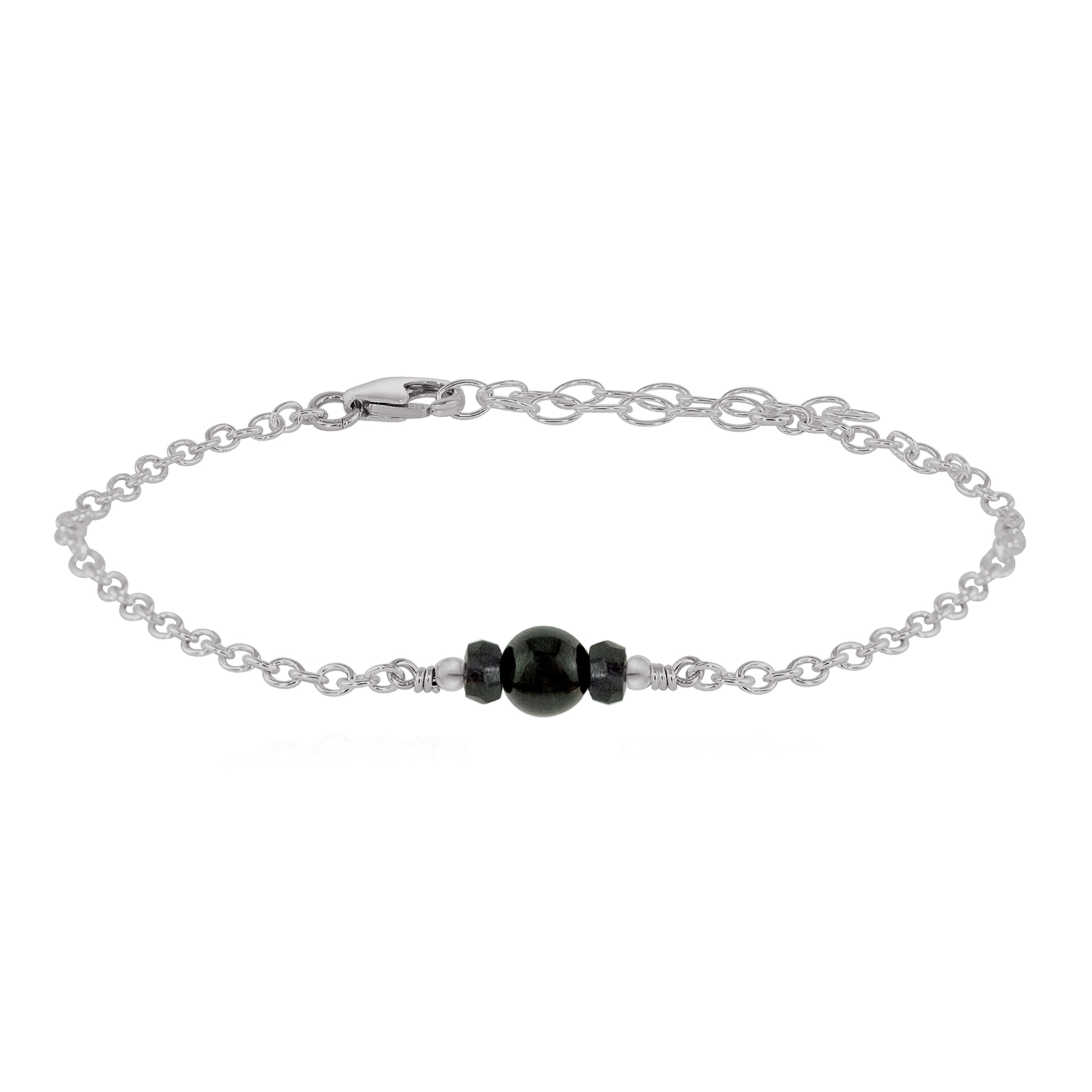 Dainty Black Tourmaline Gemstone Bracelet
