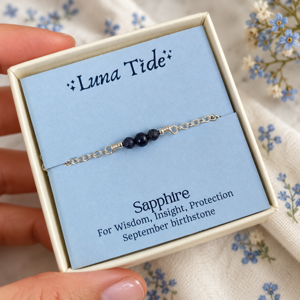 Dainty Sapphire Gemstone Bracelet