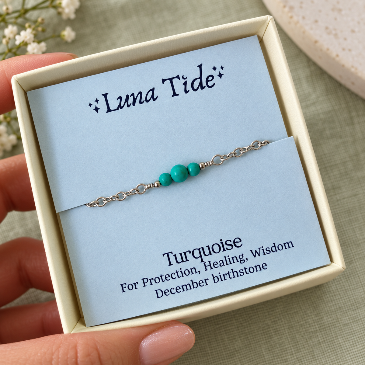 Dainty Turquoise Gemstone Bracelet