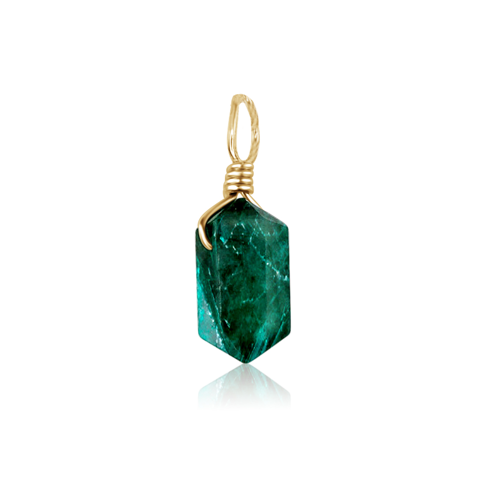 Emerald Mini Double Terminated Crystal Point Pendant