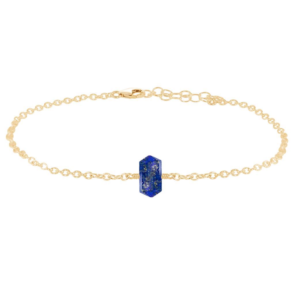 Lapis Lazuli Double Terminated Crystal Point Anklet