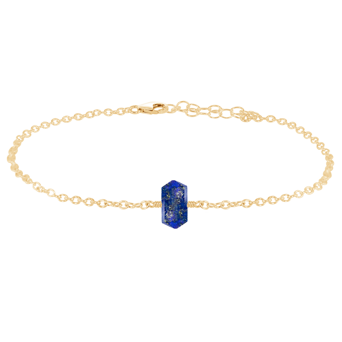Lapis Lazuli Double Terminated Crystal Point Anklet