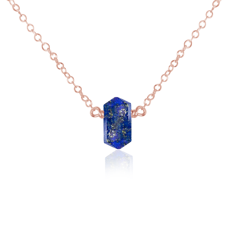 Double Terminated Lapis Lazuli Mini Crystal Point Necklace