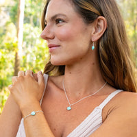 Turquoise Crystal Heart Bracelet