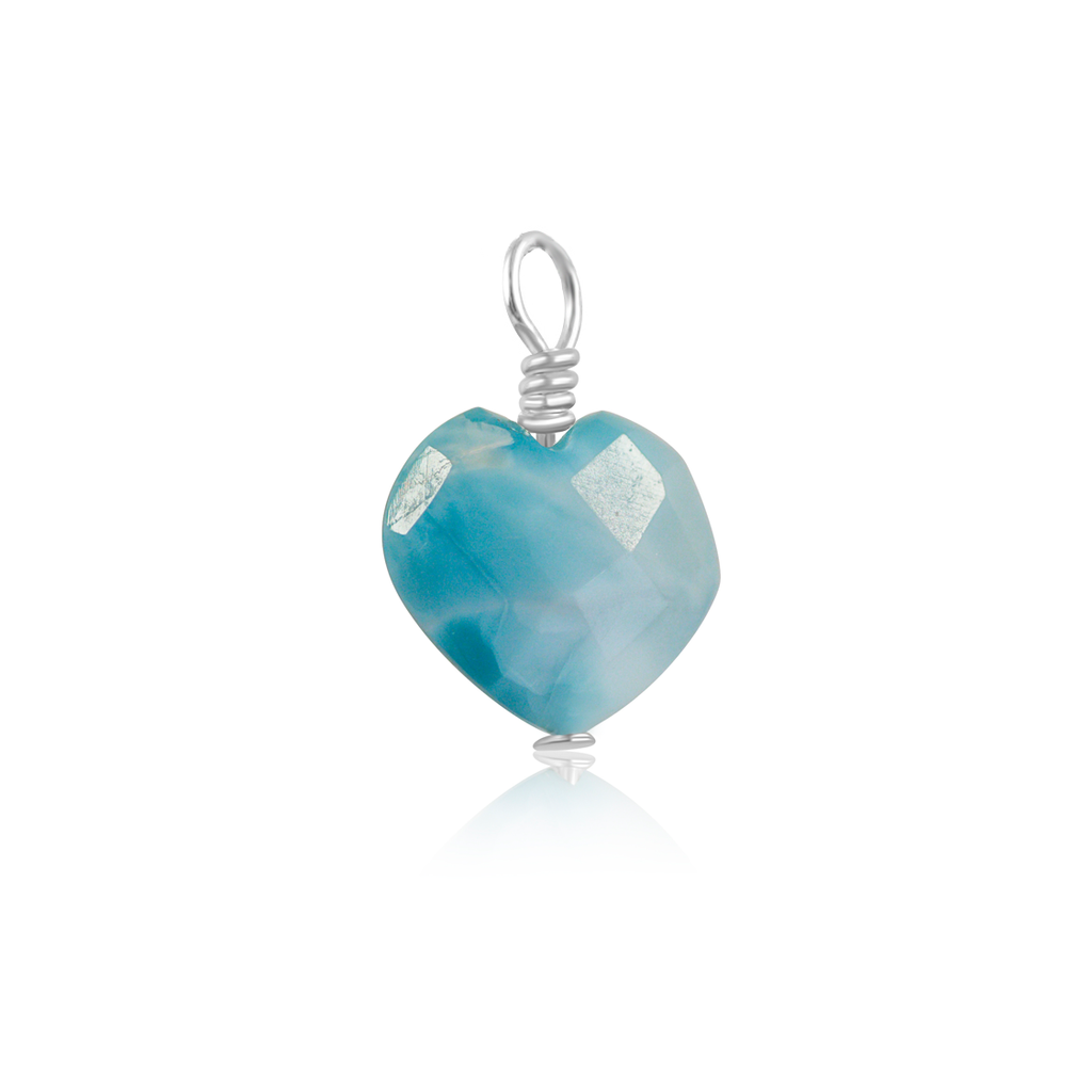 Larimar Crystal Heart Pendant
