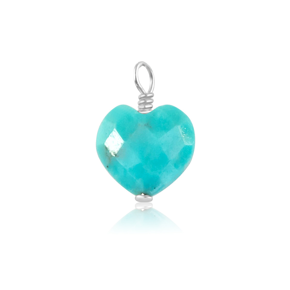 Turquoise Crystal Heart Pendant