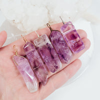 Polished Natural Amethyst Point Pendant