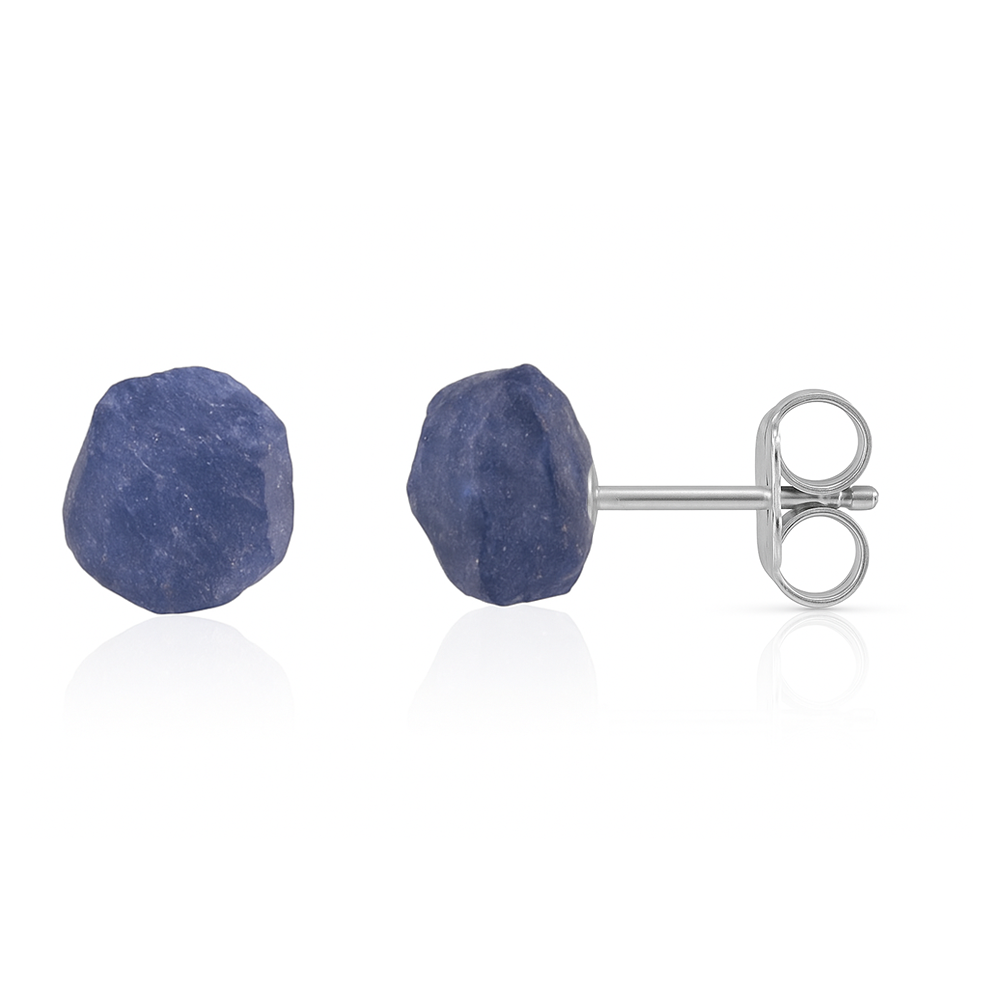 Tanzanite Raw Crystal Stud Earrings