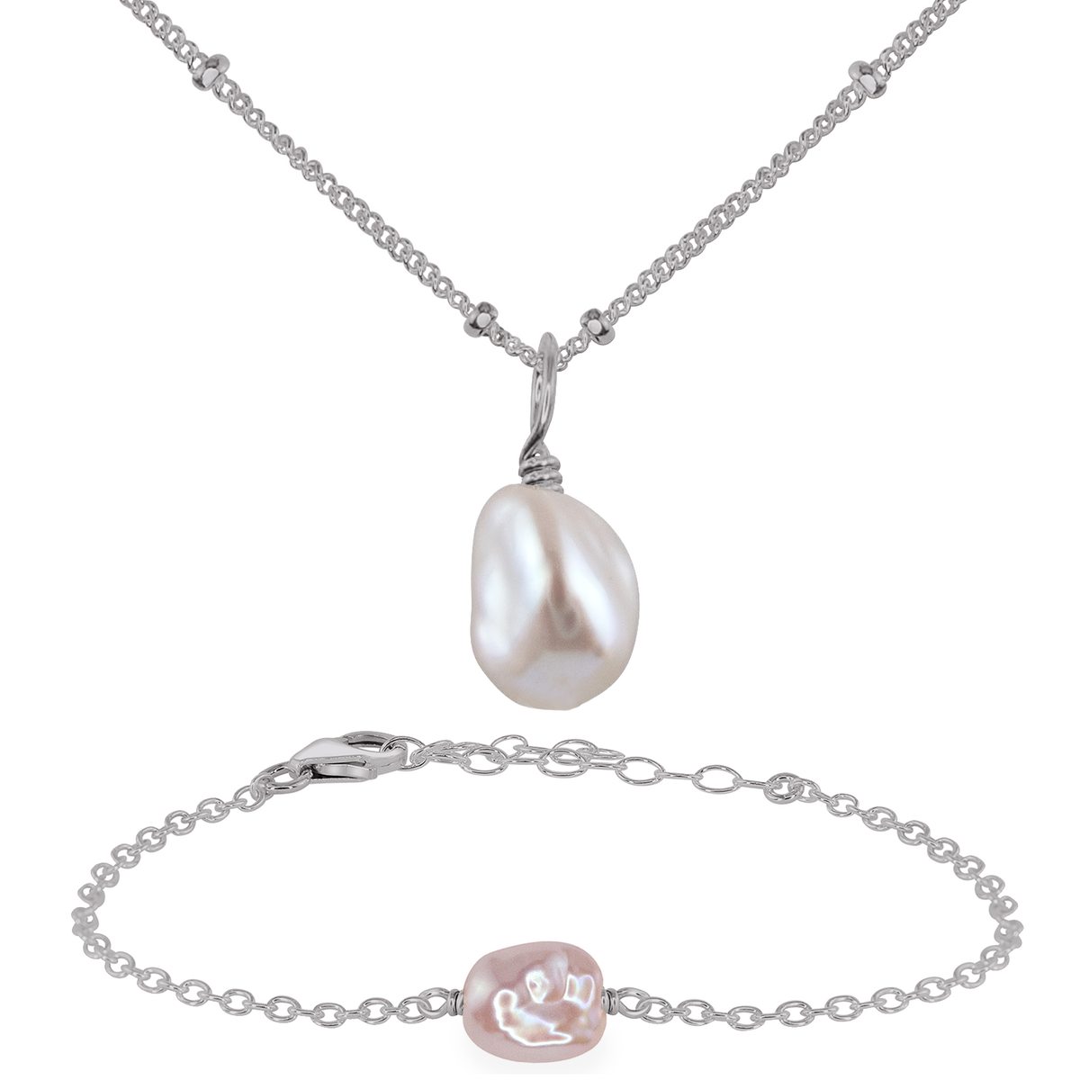 Raw Freshwater Pearl Jewellery Set