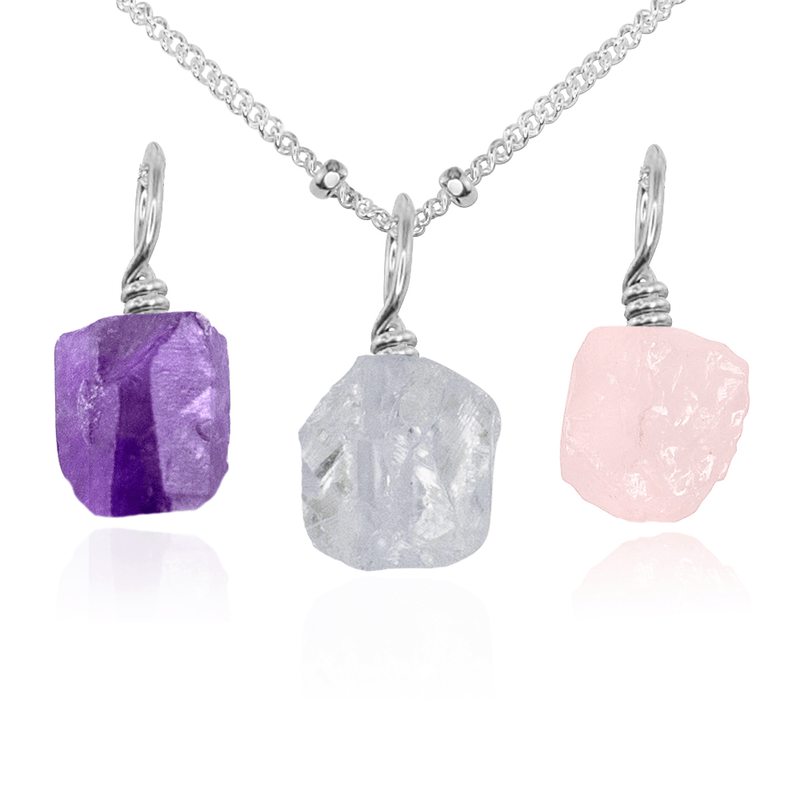 Crystal Essentials for Beginners Raw Crystal Pendant Bundle