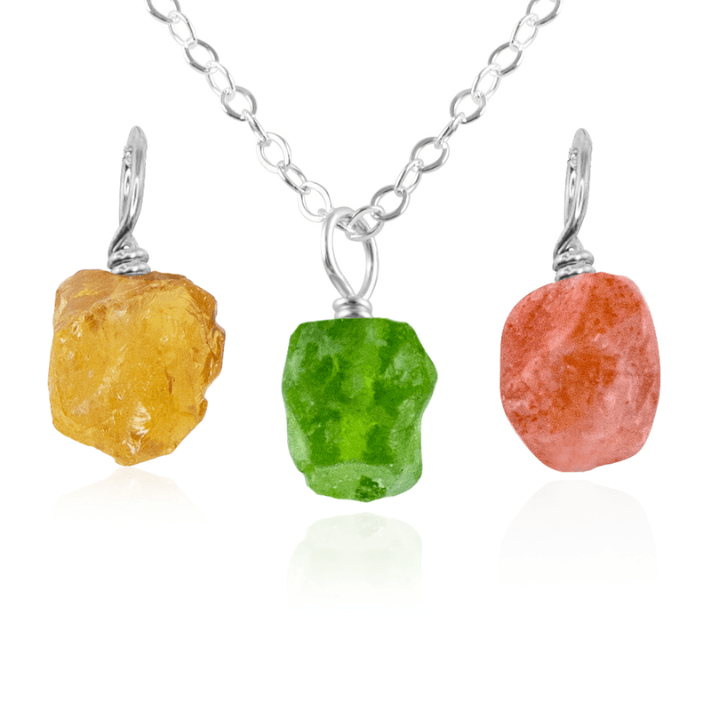 Joy & Positivity Raw Crystal Pendant Bundle