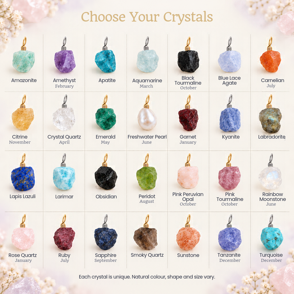 Custom Raw Crystal Cluster Pendant Necklace