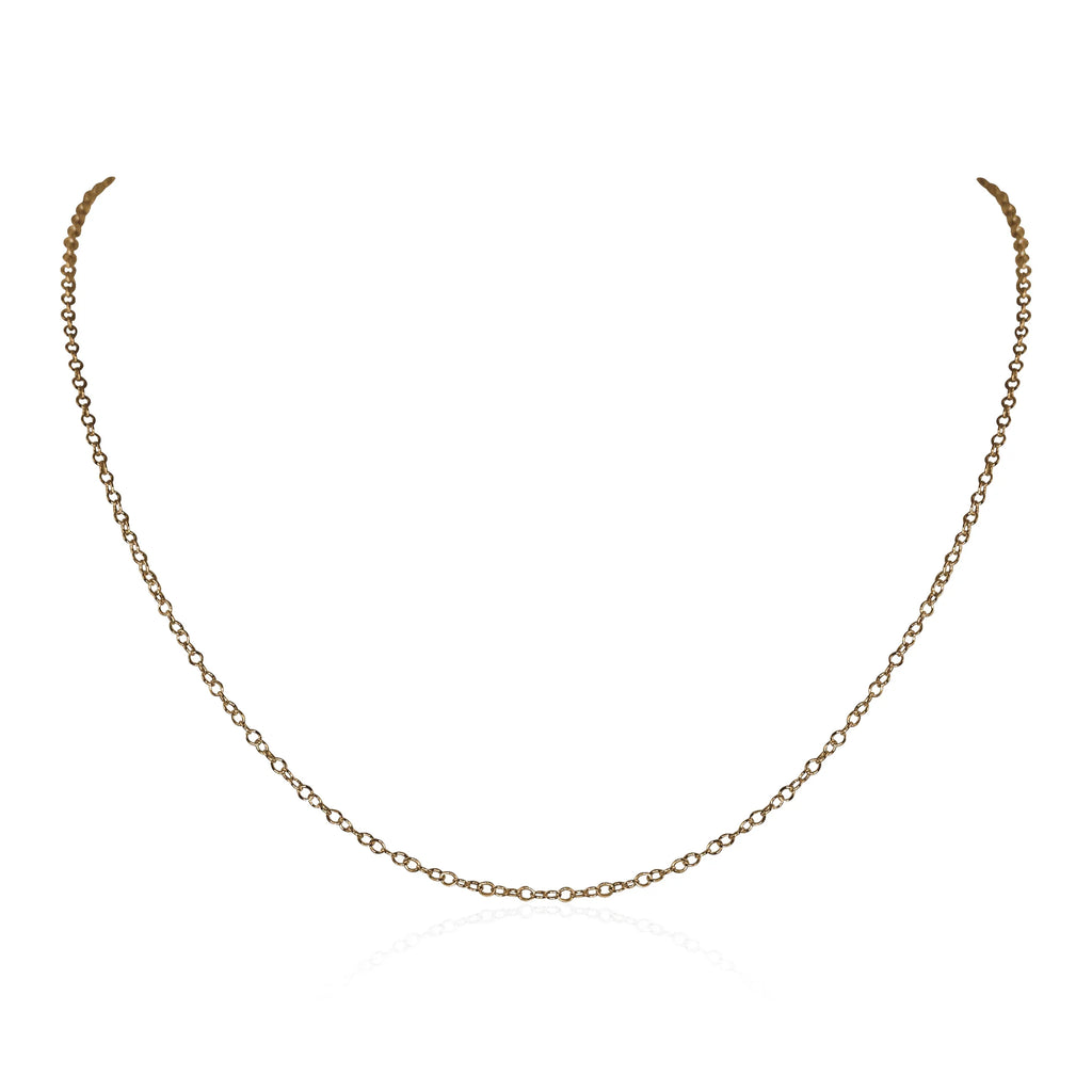 Chain Necklace - Chain Necklace - Bronze / 40cm (16") / Cable - Luna Tide Handmade Crystal Jewellery