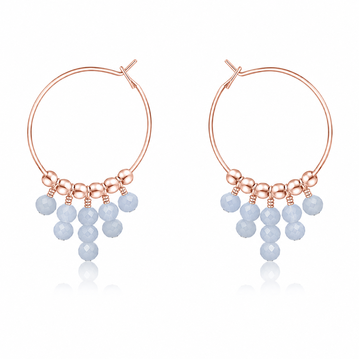 Angelite Statement Hoop Earrings