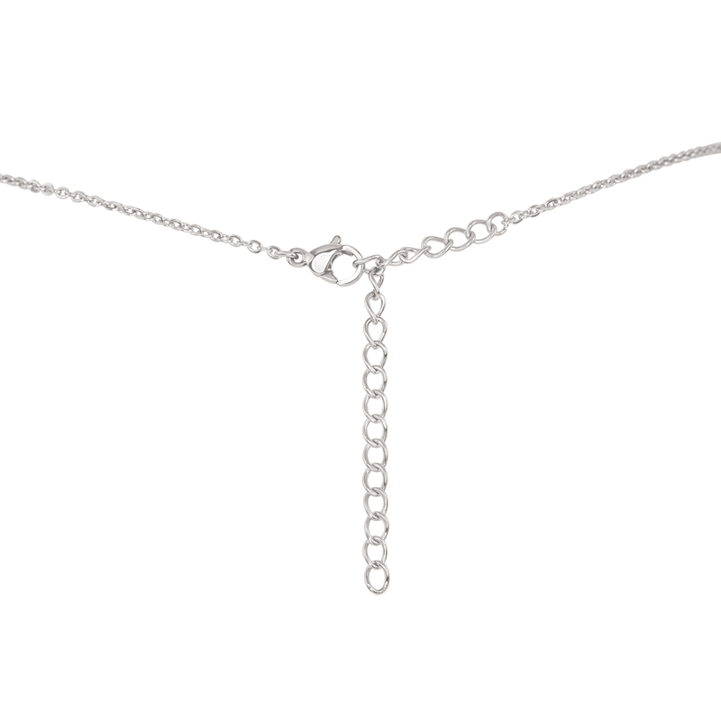 Lepidolite Bead Drop Choker - Lepidolite Bead Drop Choker - Sterling Silver - Luna Tide Handmade Crystal Jewellery