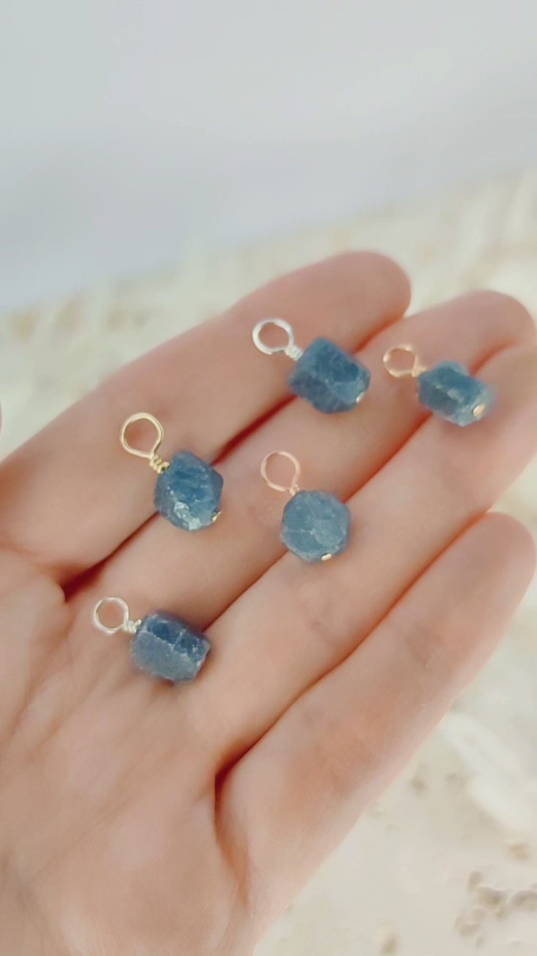 Tiny Raw Sapphire Crystal Pendant