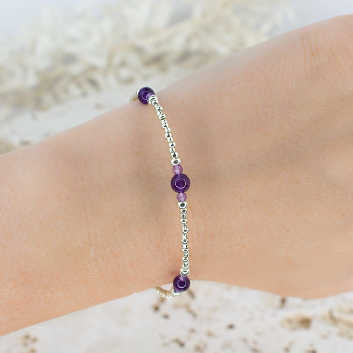 Amethyst Ancient Tides Bracelet - Amethyst Ancient Tides Bracelet - 14k Gold Fill - Luna Tide Handmade Crystal Jewellery