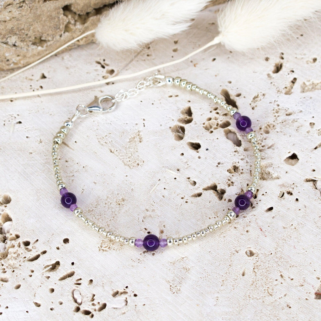 Amethyst Ancient Tides Bracelet - Amethyst Ancient Tides Bracelet - 14k Gold Fill - Luna Tide Handmade Crystal Jewellery
