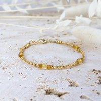 Citrine Ancient Tides Bracelet - Citrine Ancient Tides Bracelet - 14k Gold Fill - Luna Tide Handmade Crystal Jewellery