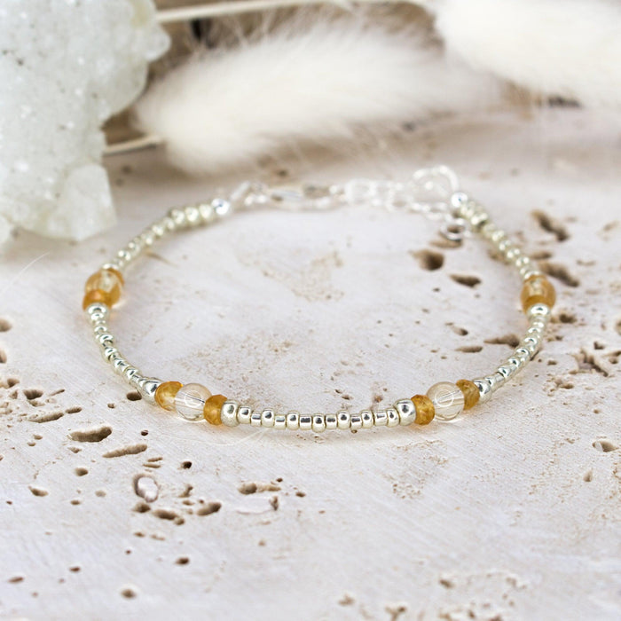 Citrine Ancient Tides Bracelet - Citrine Ancient Tides Bracelet - Sterling Silver - Luna Tide Handmade Crystal Jewellery