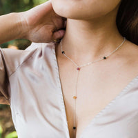 Dainty Y Necklace - Sterling Silver - Luna Tide Handmade Jewellery