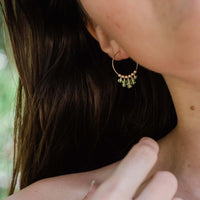 Hoop Earrings - Peridot - 14K Gold Fill - Luna Tide Handmade Jewellery