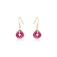 Teardrop Earrings - Ruby - 14K Gold Fill - Luna Tide Handmade Jewellery