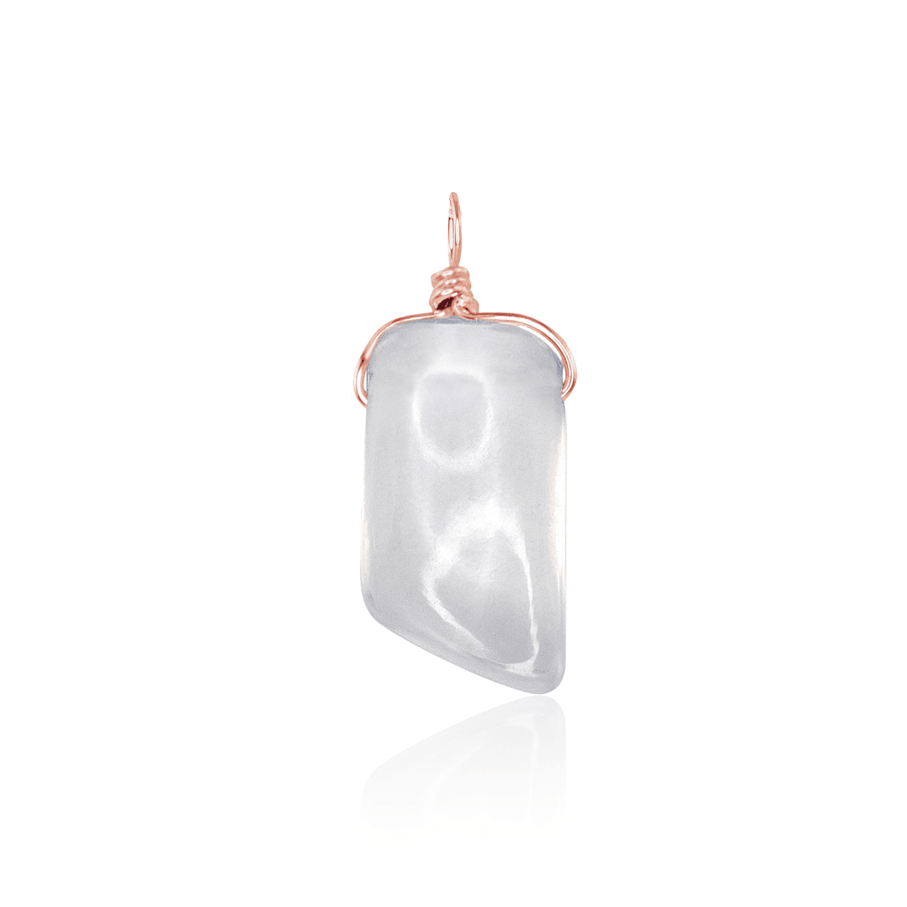Small Smooth Crystal Quartz Crystal Pendant with Gentle Point - Small Smooth Crystal Quartz Crystal Pendant with Gentle Point - 14k Rose Gold Fill - Luna Tide Handmade Crystal Jewellery
