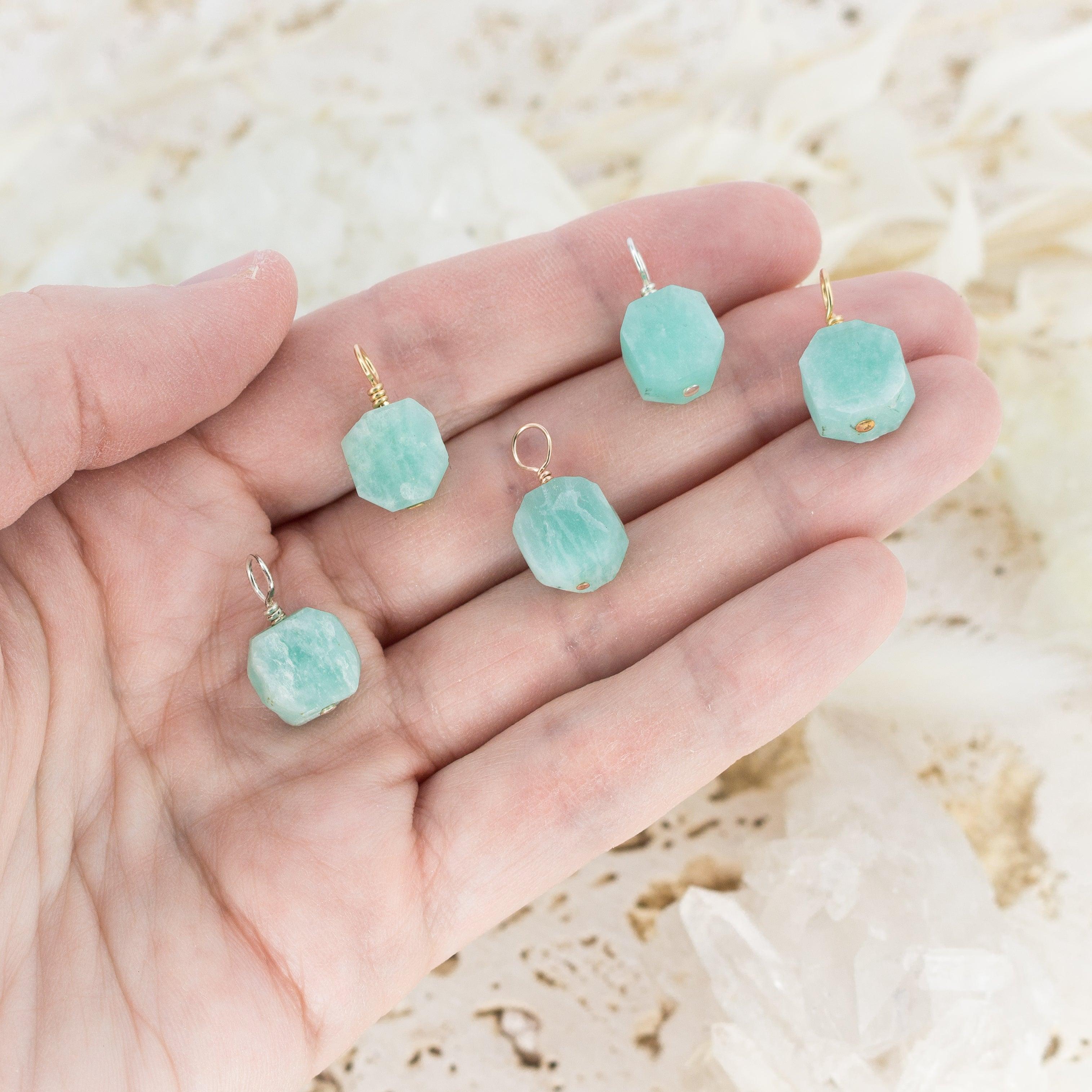 Gemstone jewelry, Amazonite set with 925 sterling silver, healing stone, birthday sale stone Aquarius, unique, gift handmade in Germany