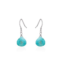 Teardrop Earrings - Turquoise - Stainless Steel - Luna Tide Handmade Jewellery